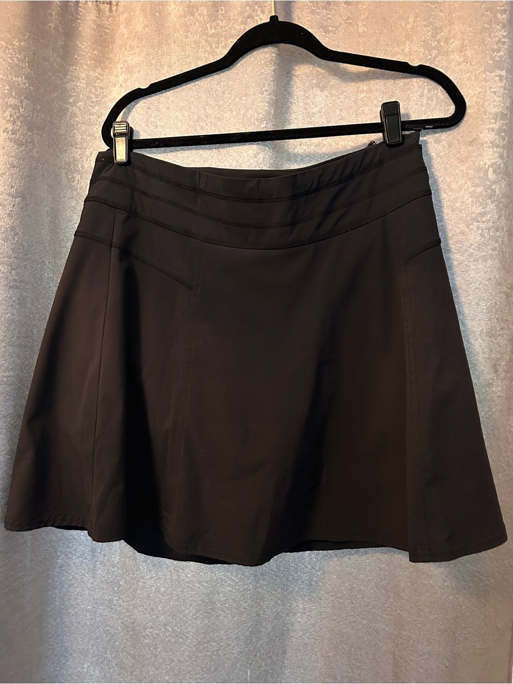 Athleta Everyday Woven Skort Skirt A-Line Side Zip Black Sz 10 Athletic Tennis